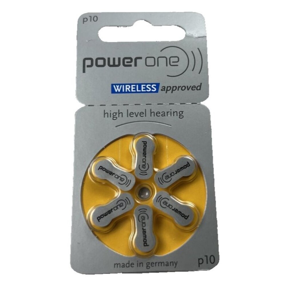 Power One Hearing Aid Batteries P10 Wireless Approved‎ Made In Germany